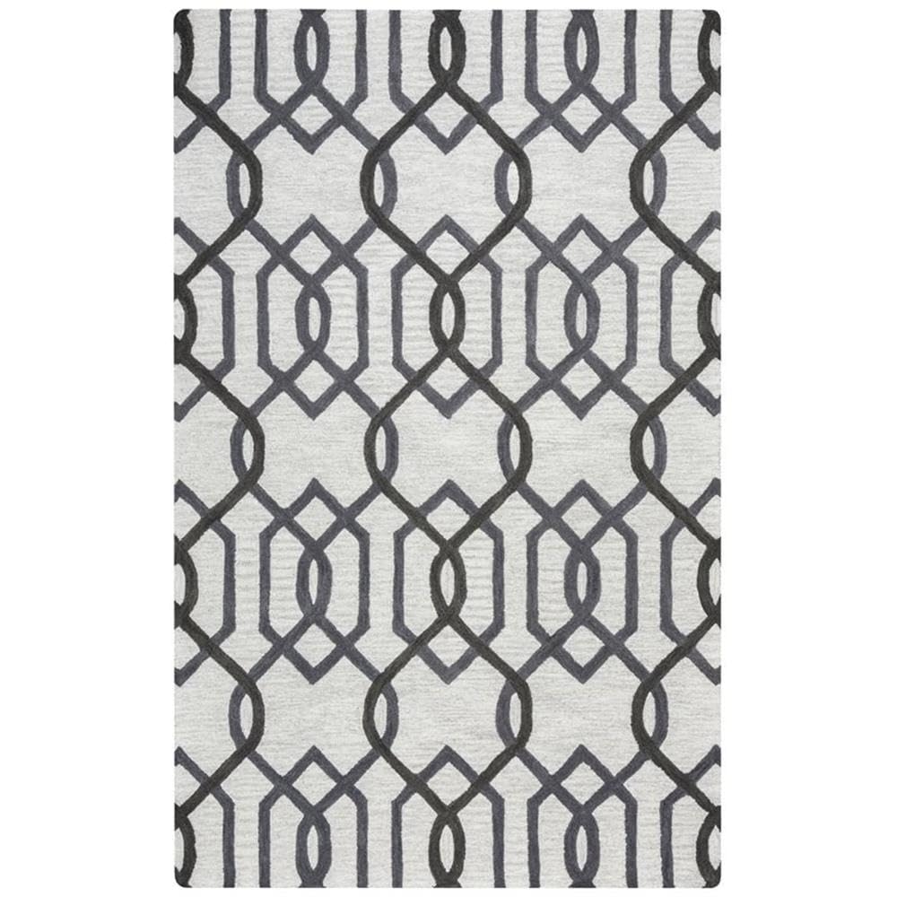 Rizzy Home Alora Decor Berlin 5' X 8' Trellis Grey/Gray/Rust/Blue Hand-Tufted Area Rug