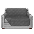Sofa Shield Patented Chair Slip Cover, Large Cushion Protector, Reversible Stain And Dog Tear Resistant Slipcover, Quilted Microfiber 48” Seat, Washable Covers For Dogs Pets Kids, Charcoal