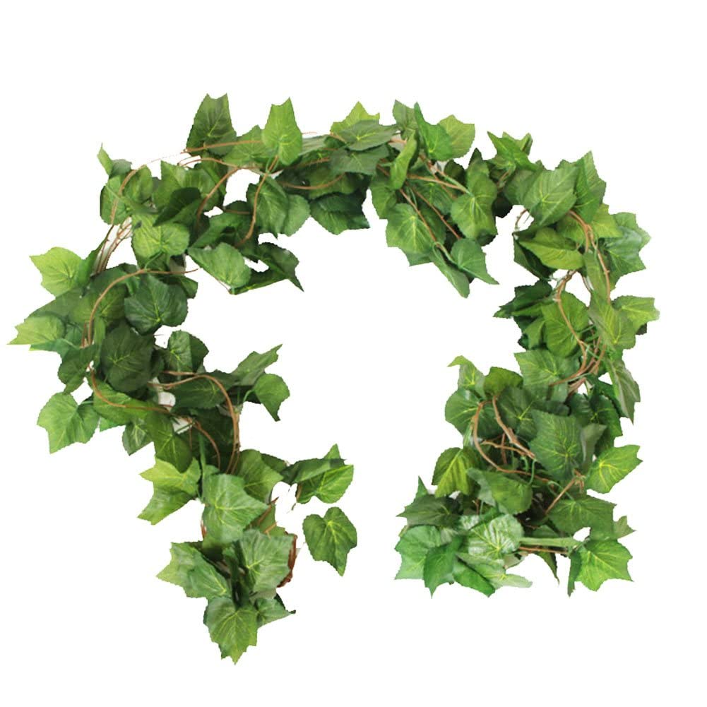 Botius 38 Ft - 5 Strands Autumn Artificial Grape Leaf Garland Fall Decoration for Home Wedding Wall Party