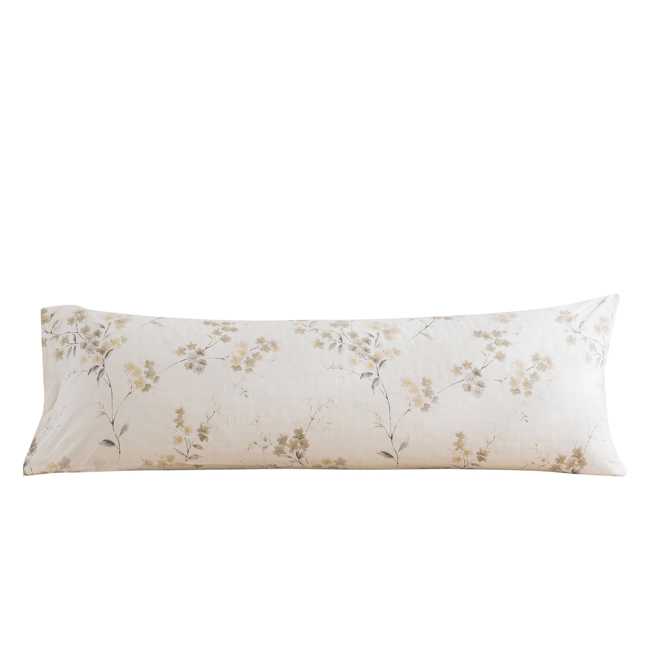 Ecocott Pillowcase Boby Size With Vintage Wash Painting Floral Pillow Cases Set, 1 Pcs 100% Cotton Pillow Covers Envelope Closur