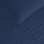 Easy-Going Twin Size Reversible Quilt Set With 1 Quilt And 1 Pillow Sham, Soft Bed Quilt Cover, Water Resistant Lightweight Microfiber Bedspread, Stain Resistant, Dark Blue/Light Blue