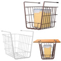 PRETYZOOM 2 Pack Under Shelf Wire Basket, Under Cabinet Hanging Metal Storage Basket, SpaceSaving Organizer Solution for Kitche