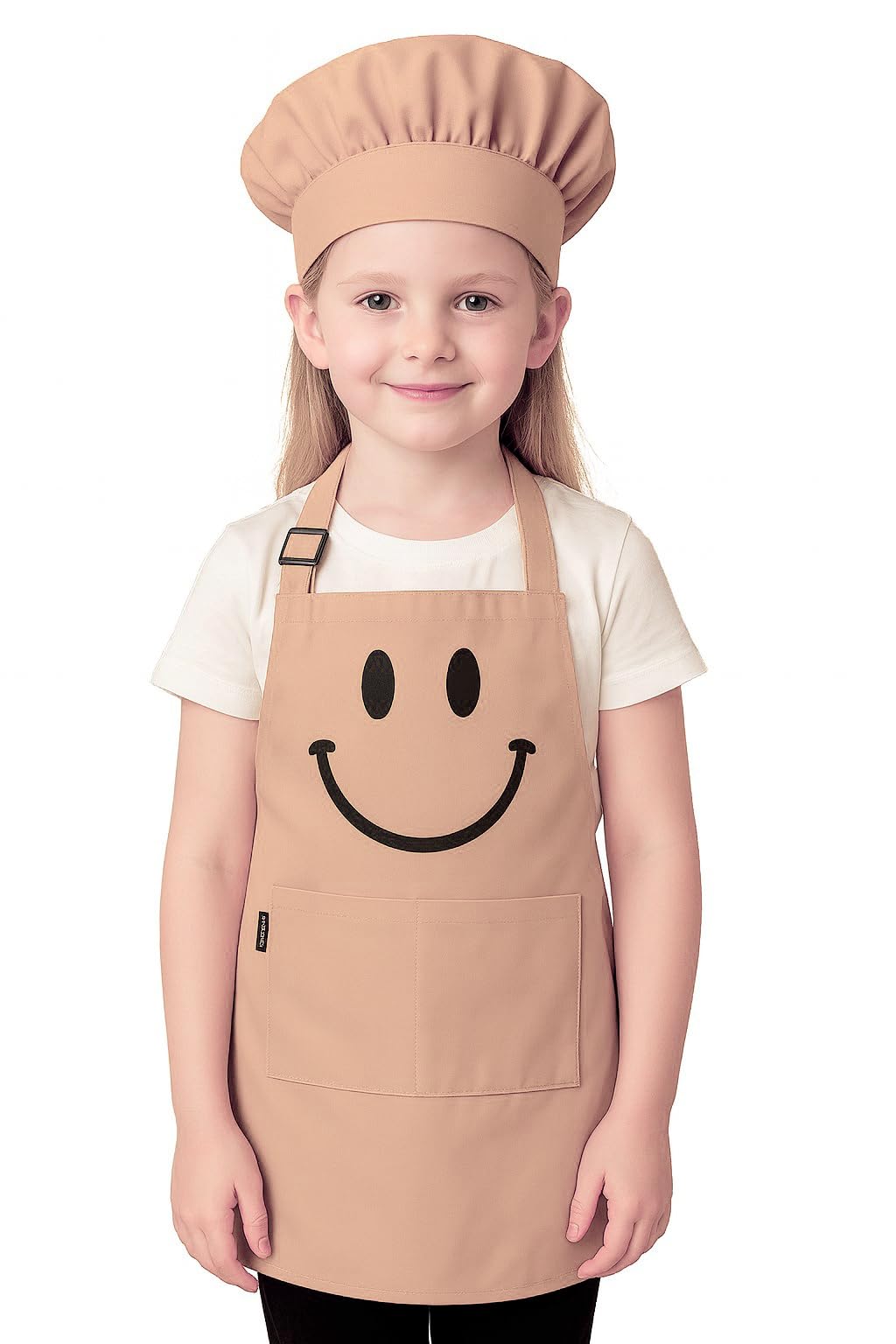 Switchon Polyester Waterproof Adjustable Kids Multi Purpose Cooking Apron With A Chef Cap School Apron  For Kids Unisex ApronP
