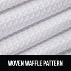 Gorilla Grip Waffle Shower Curtain, Thick Weighted Fabric, Wrinkle And Rust Resistant, Classic Hotel Quality Design, Heavy Duty Long Curtains For Bathroom Showers, Bath Tubs, Machine Wash, 72X72 White