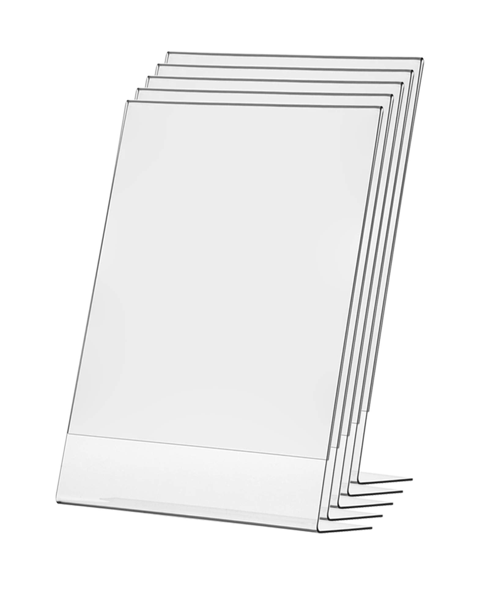 Marketing Holders 5 Pack Large Sign Holder 11 X 17 Inch Slant Back Advertisement Table Tent Side Loading Flyer Form Notice Displ