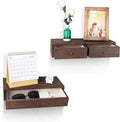 JAL HANDICRAFTS Floating Nightstand with Drawer Wood Floating Wall Mounted Drawers Floating Shelf with Drawer for Living Room, B