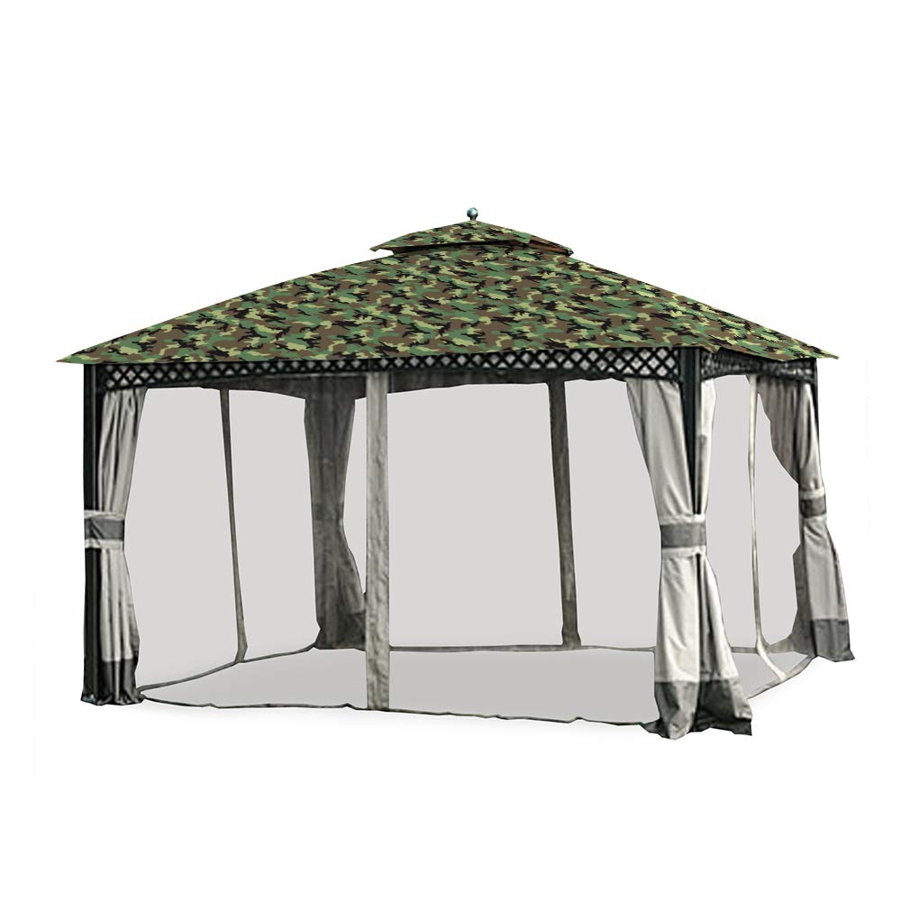 Garden Winds Replacement Canopy for The Windsor Gazebo - Standard 350 - Camo Green