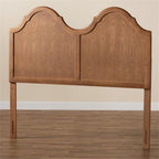 Baxton Studio Tobin Vintage Classic and Traditional Ash Walnut Finished Wood Queen Size Arched Headboard