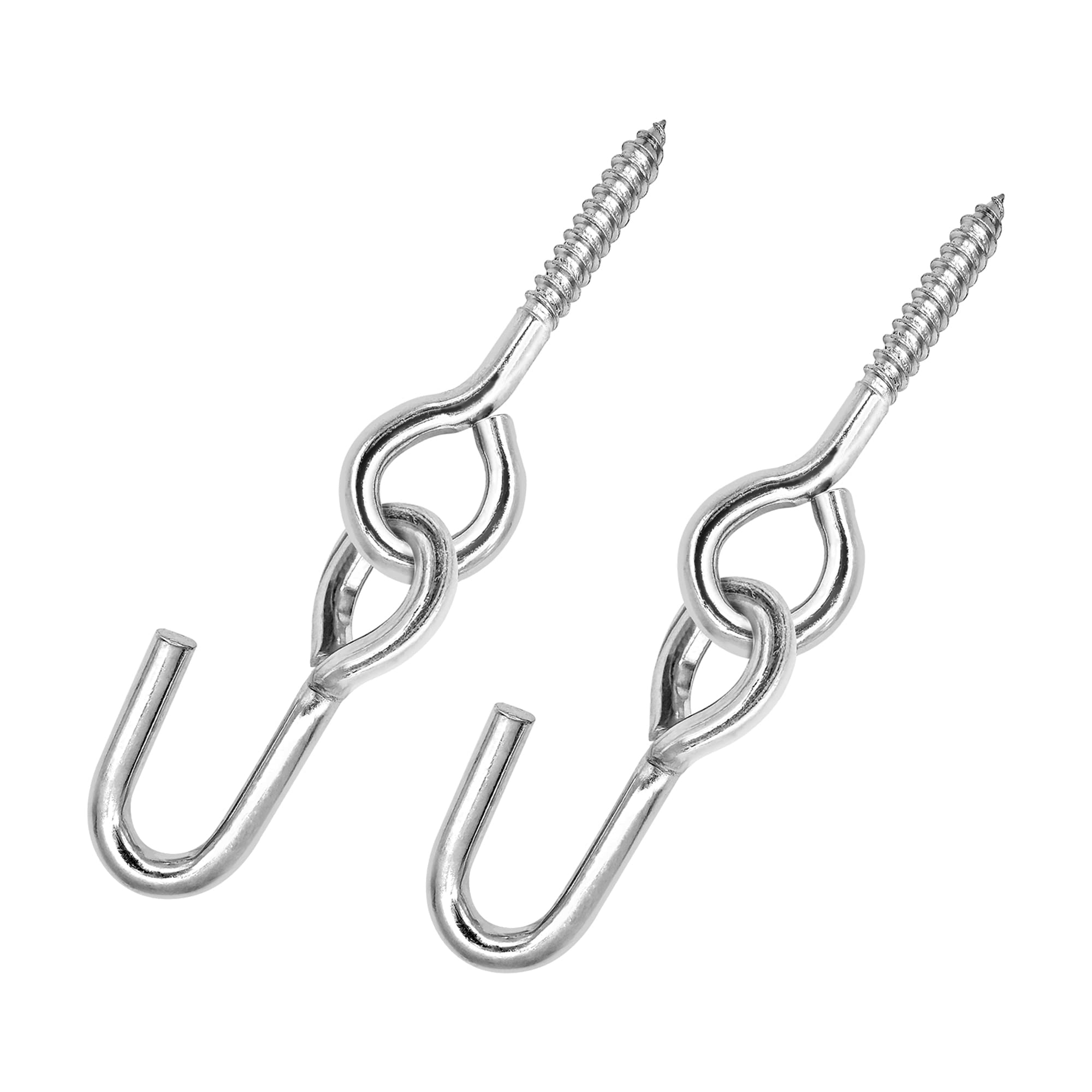 Rooity Hammock Hooks & Hangers,2 Packs,Galvanized,Heavy Duty Anti-Rust Steel Accessories,Eye Bolt Screws Hanging Kit Hardware Fo