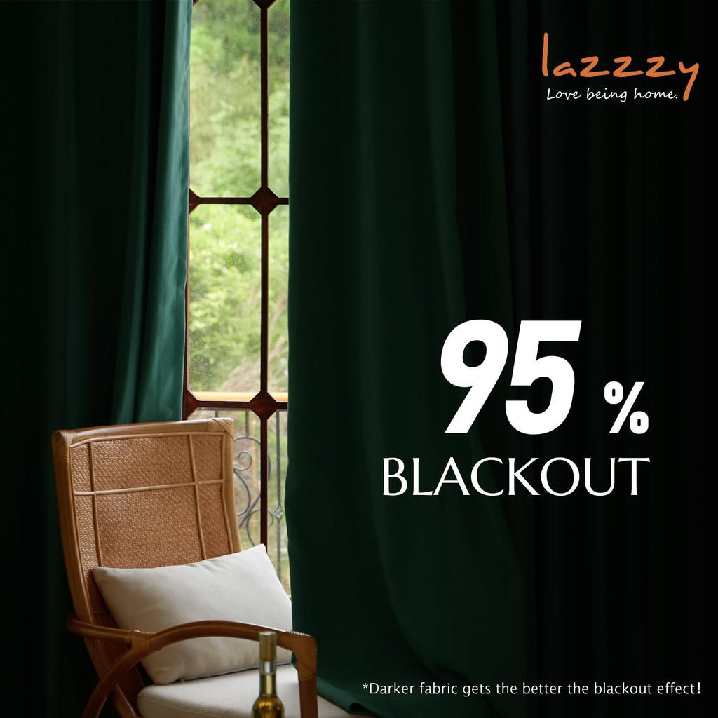 Lazzzy Blackout Velvet Curtains Green Thermal Insulated Curtains 90 Inch Long Drapes For Bedroom Living Room Darkening Window Treatments Grommet Living Room Curtains Set Of 2 Panels Emerald Green