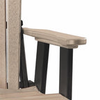 American Furniture Classics 511WWBK Fan Back Chair, Weatherwood and Black