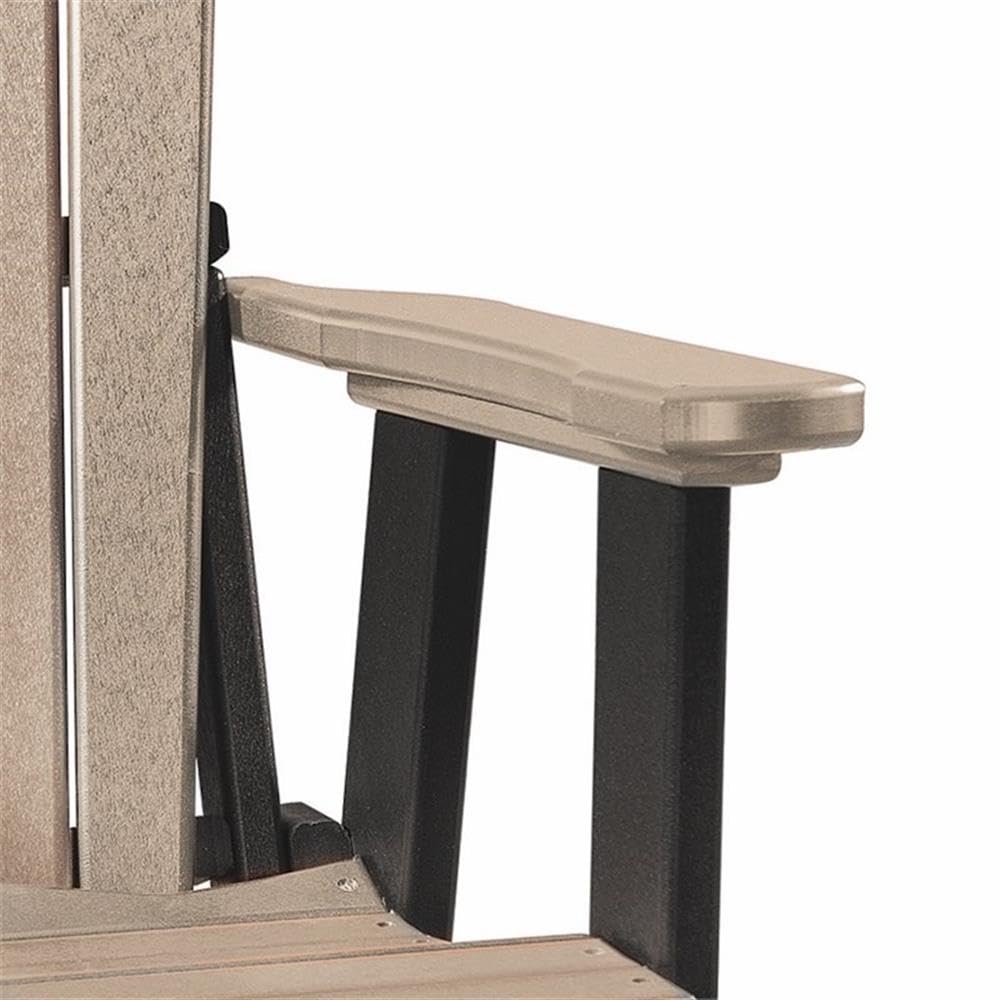 American Furniture Classics 511WWBK Fan Back Chair, Weatherwood and Black