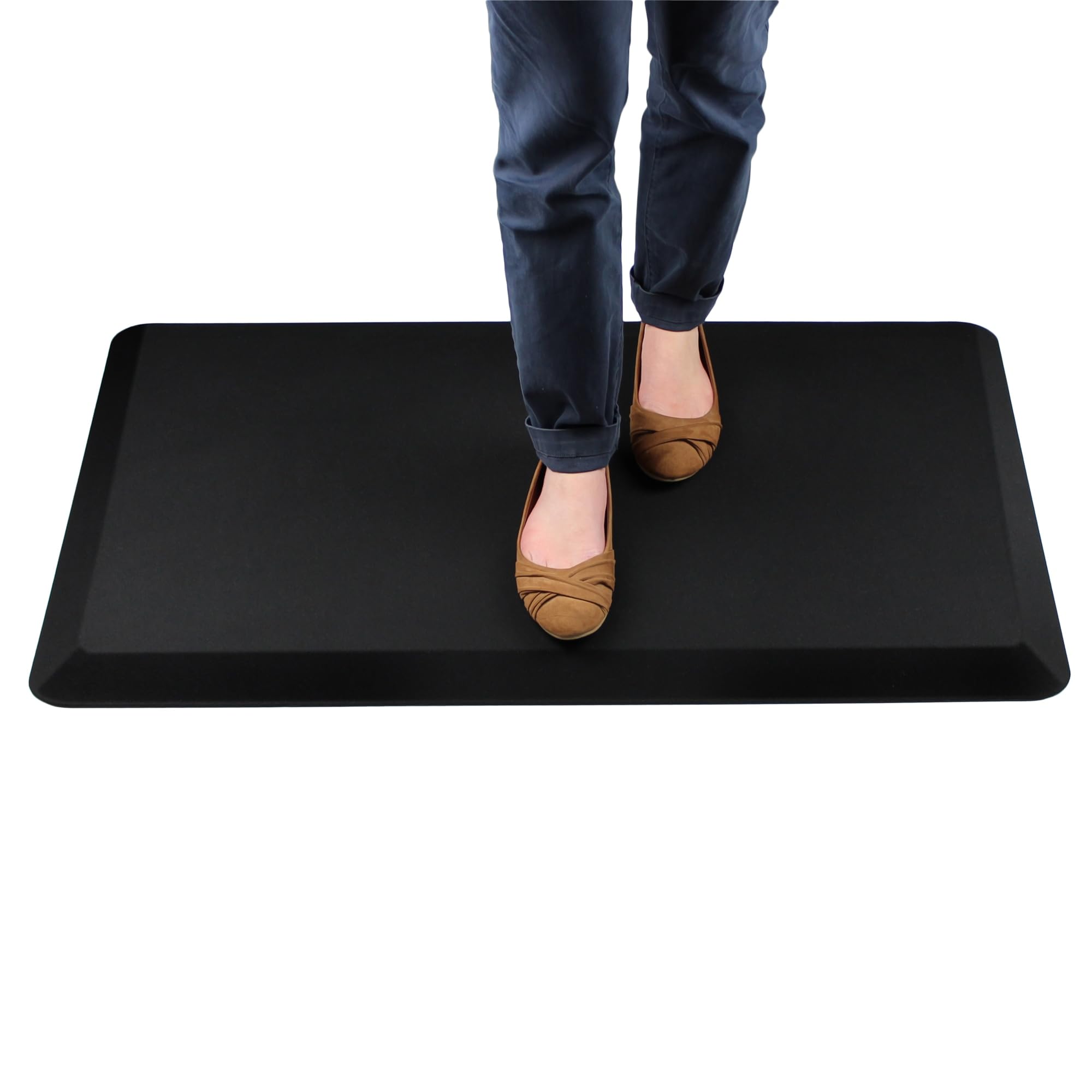 Floortex® Black Standing Comfort Mat - 20&quot; X 32&quot;