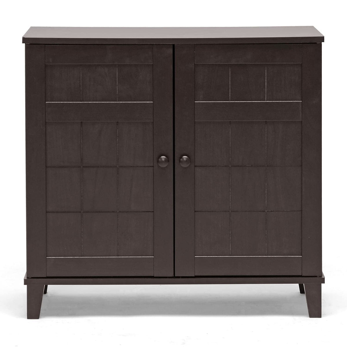 Baxton Studio Glidden Shoe Storage Cabinet, Dark Brown (91-4517-HiT)