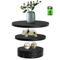 JAYEGT 3 in 1 Motorized Rotating Display Stand with 5.74/7.08/8.66 inch Replacement Cover,Max 22lbs Load , 3D Models, Cake -Blac