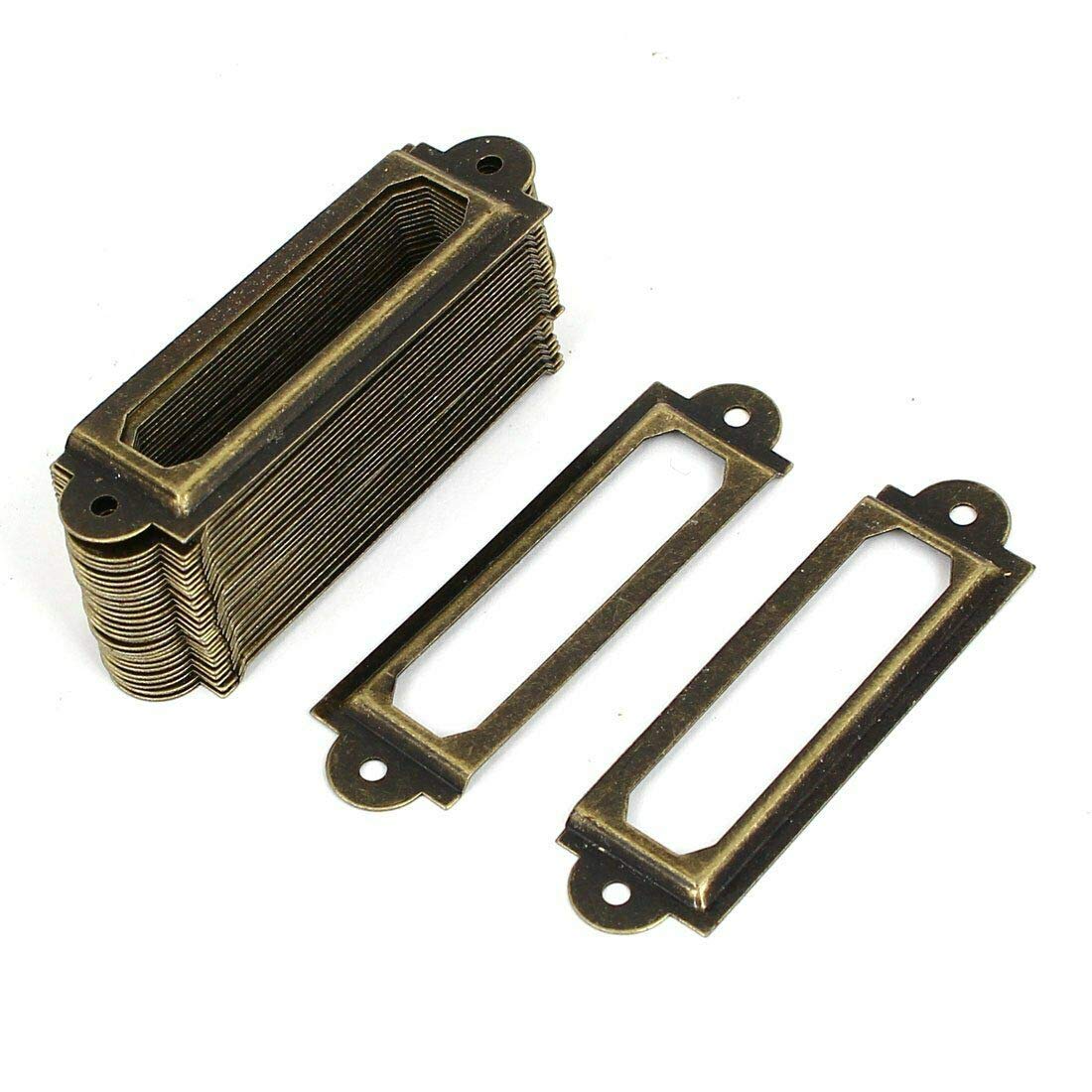 60Mmx17Mm Metal Office Library File Drawer Tag File Name Card Business Card Label Holder Cabinet Shelves Drawer Pull Frames With