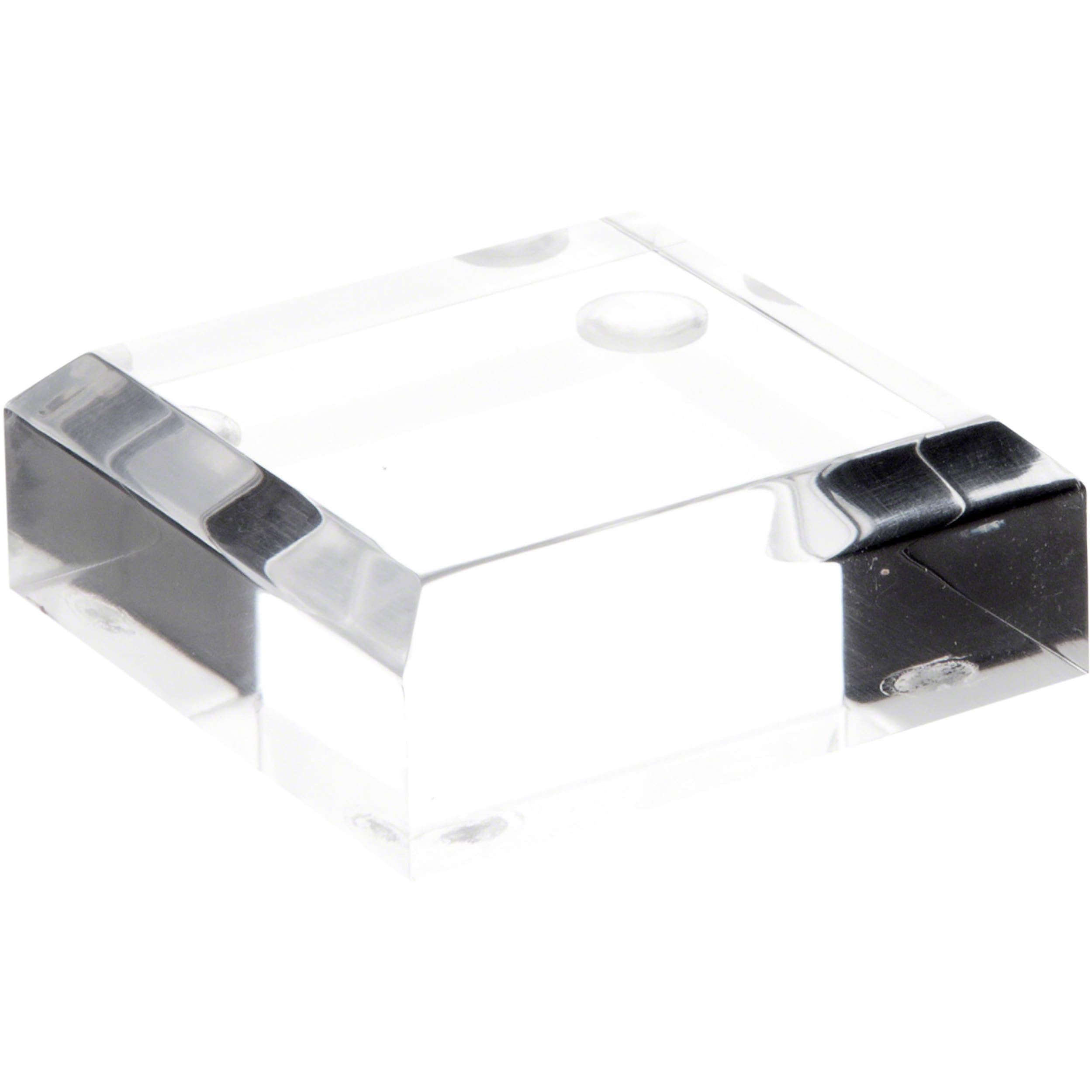 Plymor Clear Acrylic Square Beveled Display Base, 2'' W x 2'' D x 0.75'' H, Pack of 12
