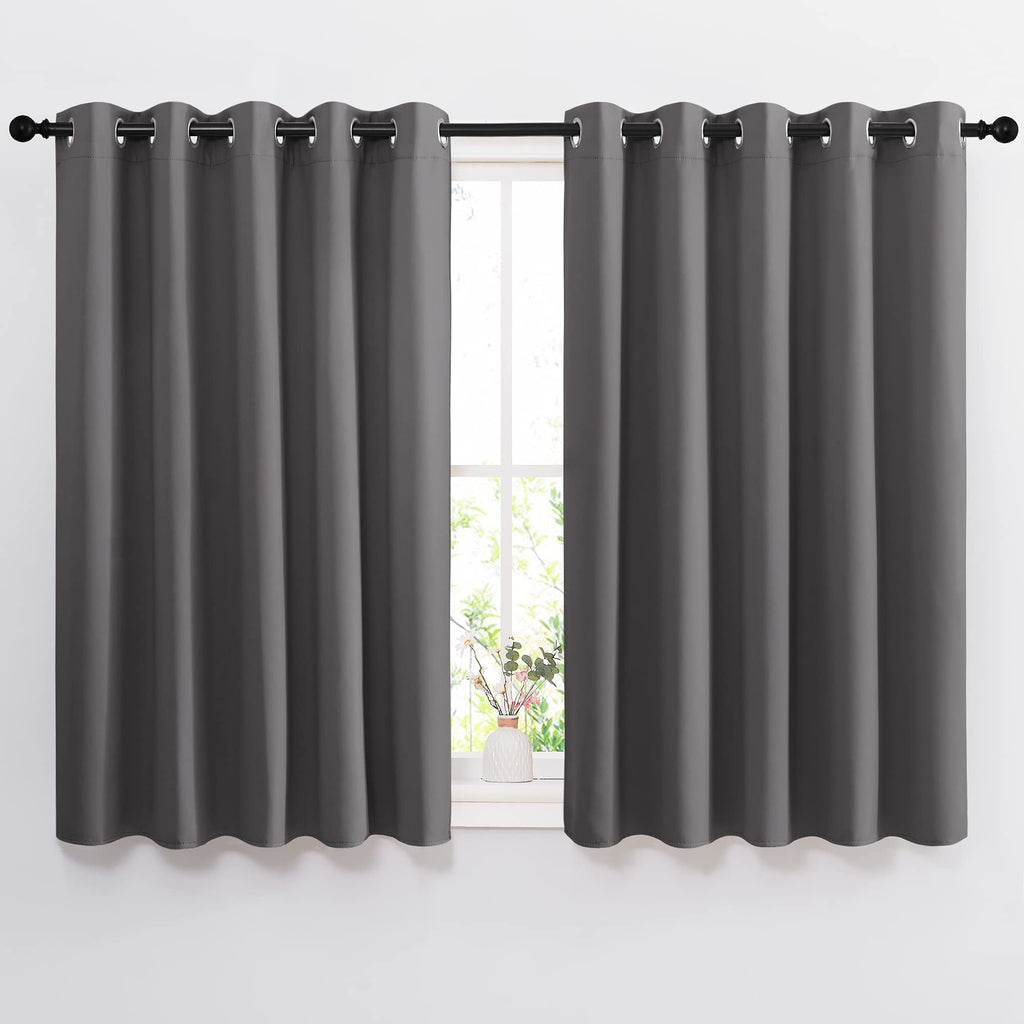 Nicetown Bedroom Blackout Curtains Panels - Window Treatment Thermal Insulated Solid Grommet Blackout For Living Room (Set Of 2,