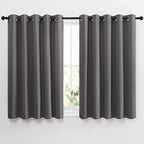 Nicetown Bedroom Blackout Curtains Panels - Window Treatment Thermal Insulated Solid Grommet Blackout For Living Room (Set Of 2,