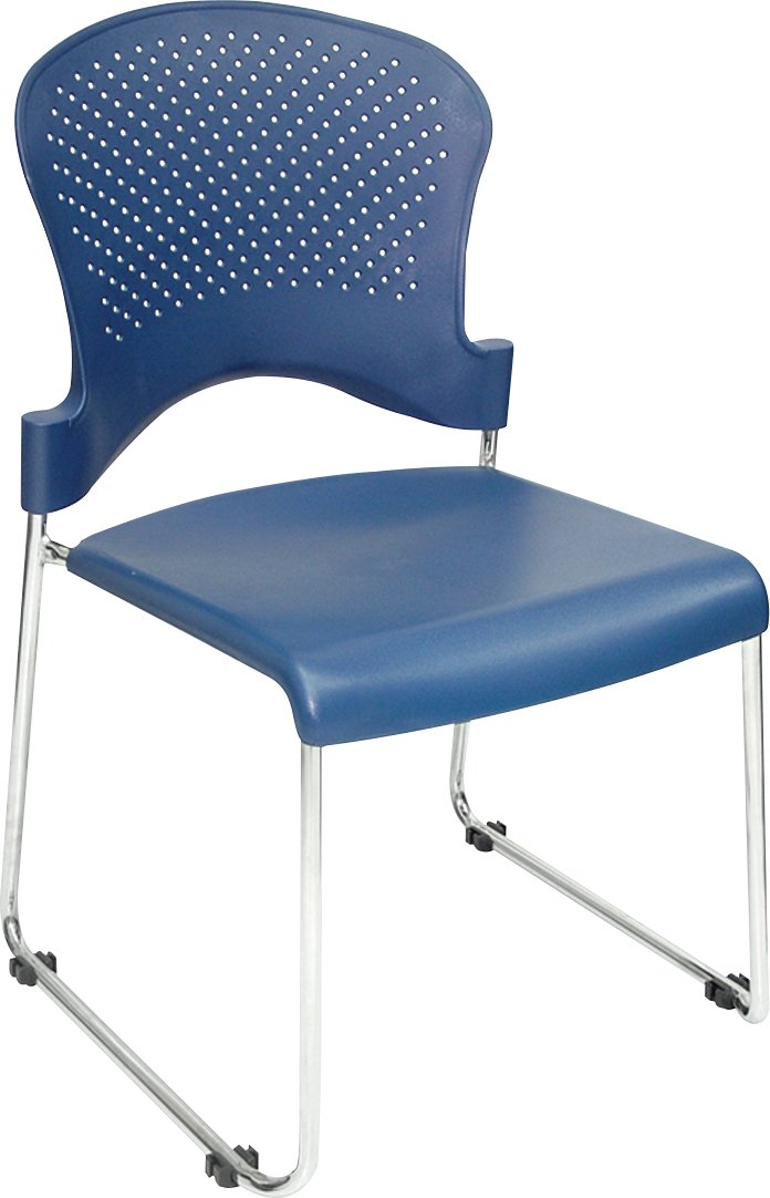 Eurotech Seating Aire Plastic Stackable Chair, Blue