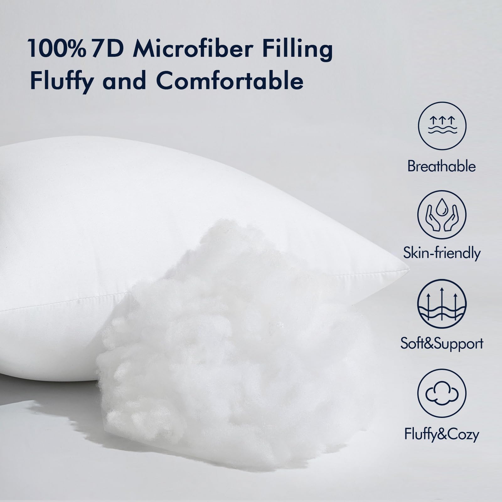 Miulee 26X26 Inches Pillow Inserts Pack Of 2, Decorative Throw Pillow Inserts For Couch