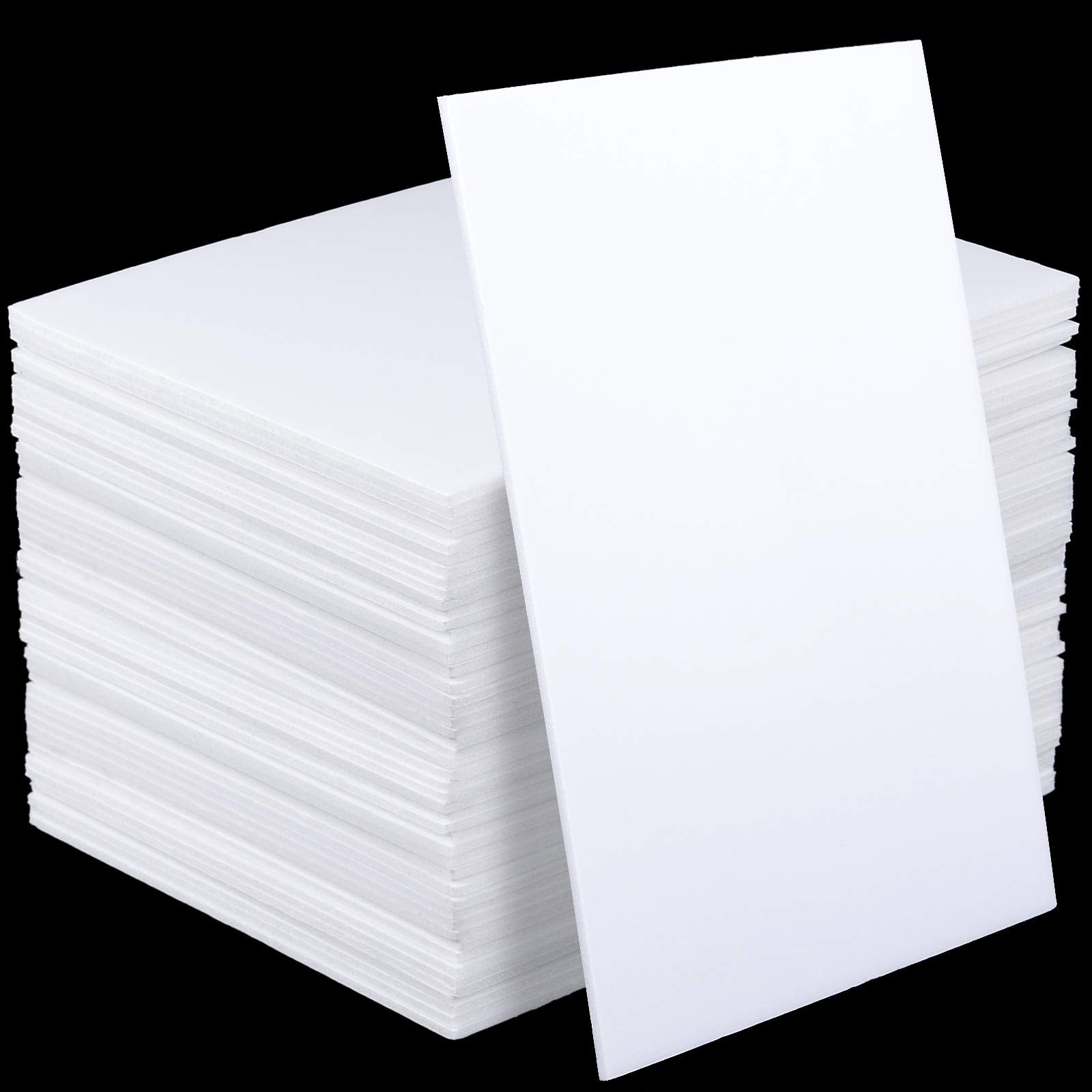 Zeonhak 50 Pack 8 X 10 X 1/8 Inches Foam Boards, Multifunctional Foam Core Boards, White Foam Board Sheets For Crafts, Signboard