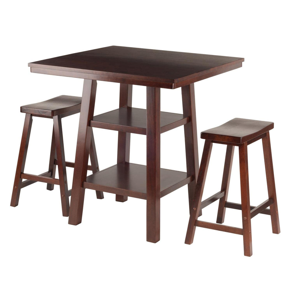 Winsome Orlando Dining, Saddle Seats, Walnut