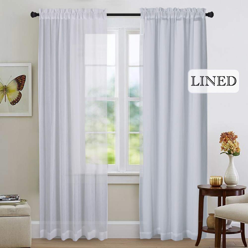 Nicetown Black Out Window Curtain Liner - Thermal Insulated Blackout Drape Liners For 84 Inch Curtains, Blackout Curtain Liners