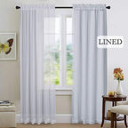 Nicetown Black Out Window Curtain Liner - Thermal Insulated Blackout Drape Liners For 84 Inch Curtains, Blackout Curtain Liners