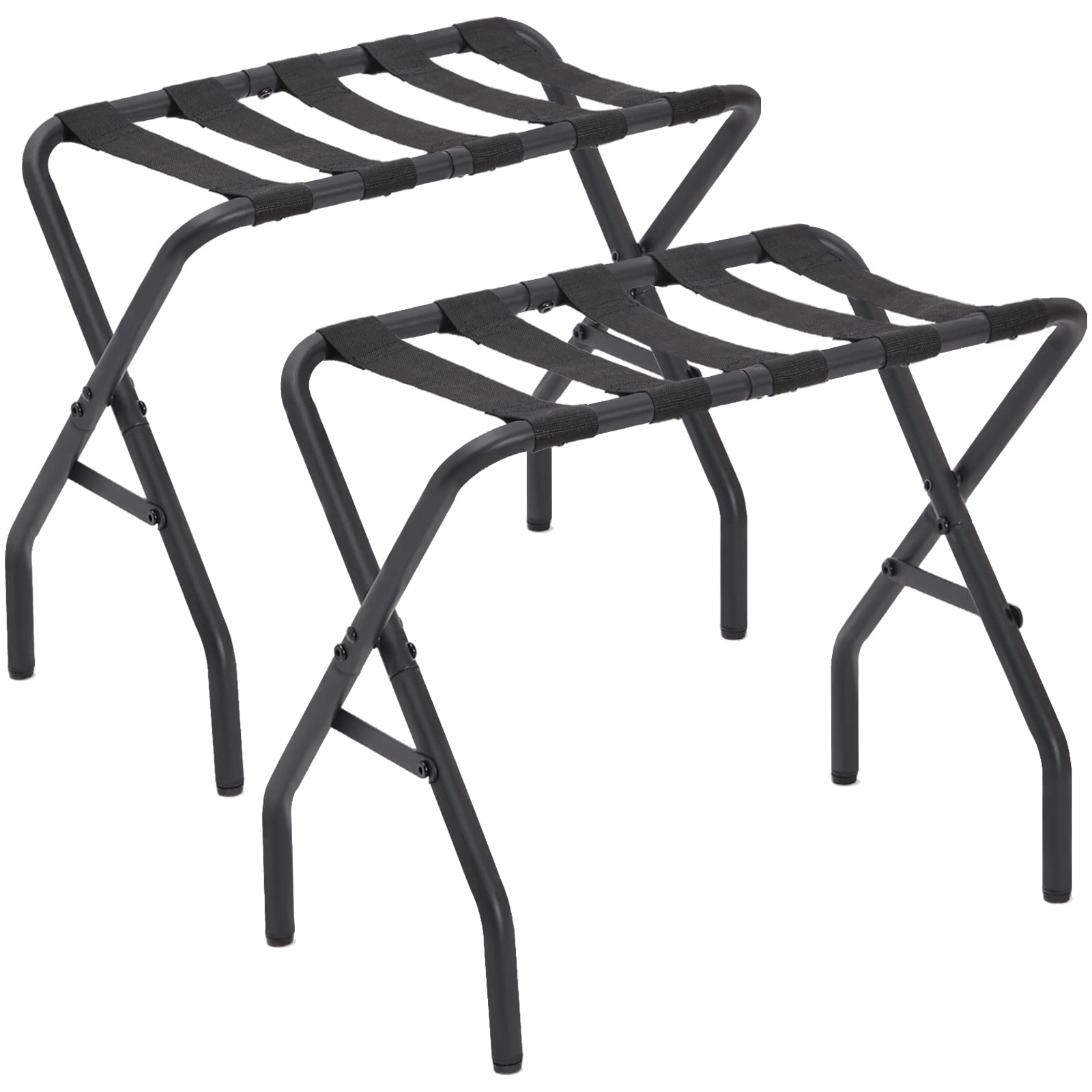 AMHANCIBLE Luggage Rack, Foldable Suitcase Stands Set of 2, Metal Luggage Holder for Guest Room, Bedroom, Hotel, Holds up to 110