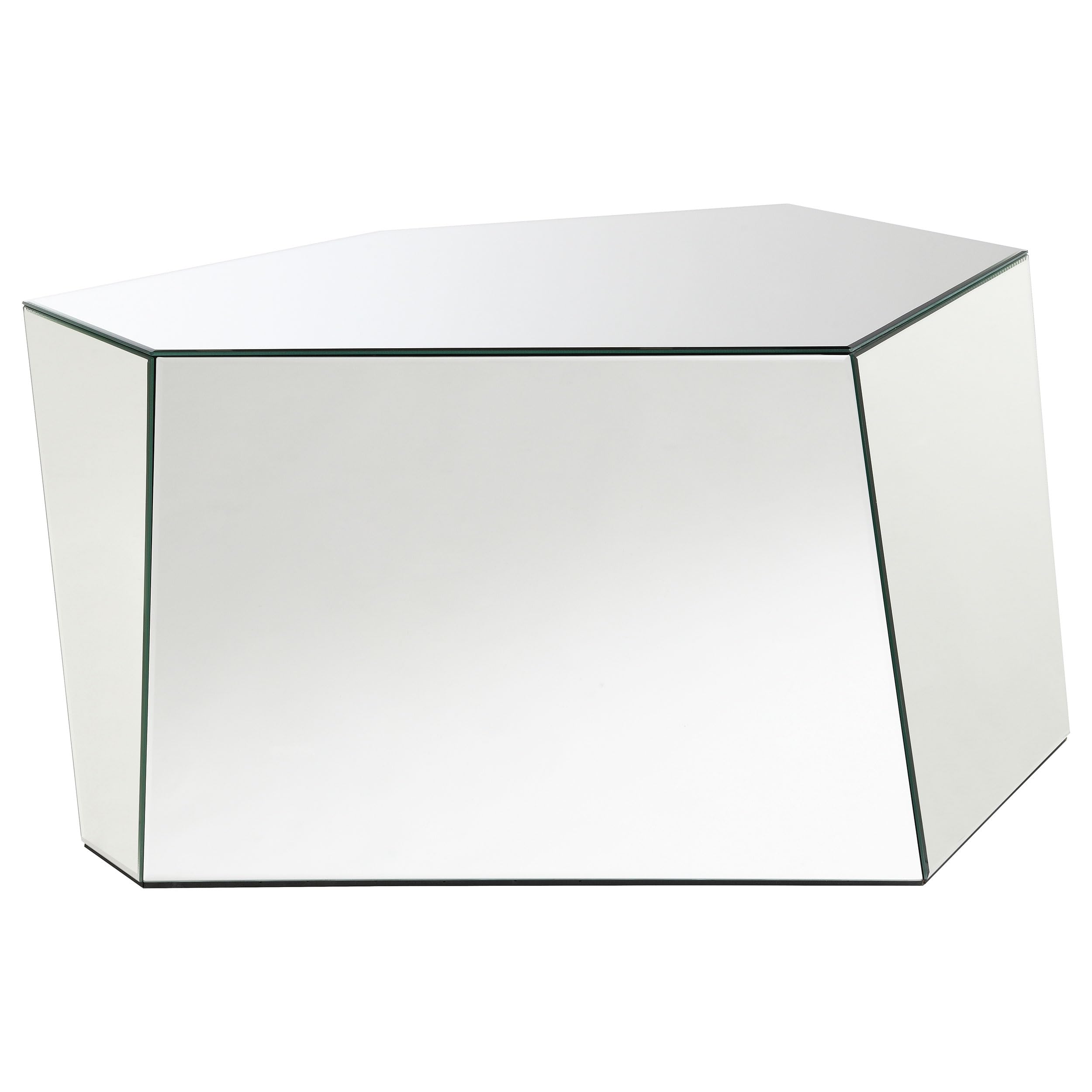 Coaster Home Furnishings Capella Mirrored Abstract Geometric Coffee Table Silver
