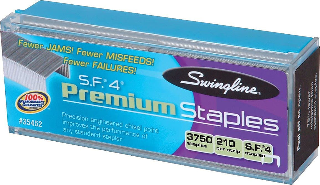 Swingline Staples, S.F. 4, Premium, 1/4' Length, 210/Strip, 3750/Box, 1 Pack (35452)