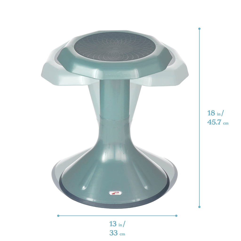 Ecr4Kids Ace Active Core Engagement Wobble Stool, 18-Inch Seat Height, Flexible Seating, Seafoam