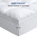 Cohome Twin Xl Mattress Topper Extra Thick Cooling Mattress Pad 400Tc Cotton Top Plush Down Alternative Fill Pillow Top Mattress