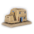 Incienso de Santa Fe - Casa de Adobe Natural Wood Incense Burner, includes 20 Pion Incense Bricks - Made in The USA