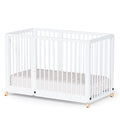 JOYMOR 8 in 1 Convertible Crib with Changer, Include 2    Mattress, Converts to Bassinet, Mid Crib, Full Size Crib, Daybed,Toddl