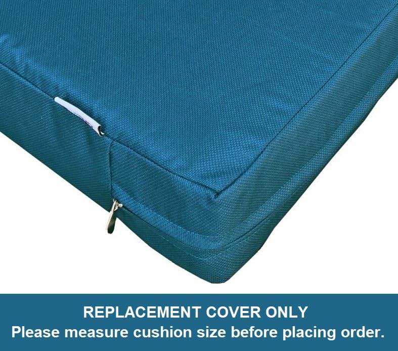 Qqbed 2 Pack Outdoor Patio Chair Pillow Seat Water-Resistant Cushion Covers In Pacific Blue Color 20'X18'X4' - Replacement Co