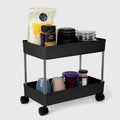 PULSBERY Plastic Multipurpose Storage Organizer Slim Rack Shelf with Wheels or Living Room or Office or Bed Room, Bath Room, Kid