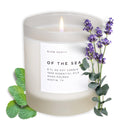 Slow North of The Sea Candle - Essential Oils and Pure Soy Wax Candle in a Reusable Frosted Glass Jar - A Unique and Mindful Sce