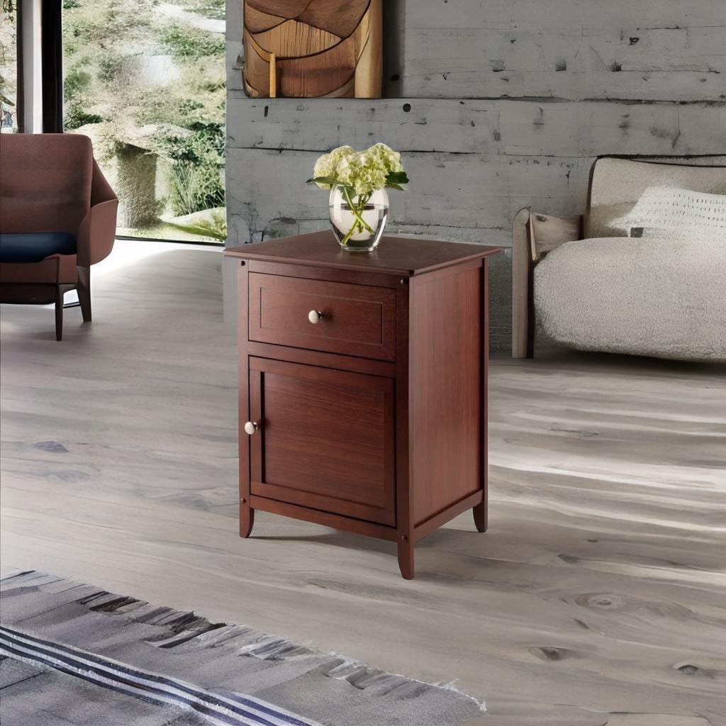 Ergode Wood Eugene Accent Table - Versatile & Elegant Walnut Finish