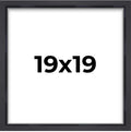 19x19 Shadow Box Frame Contemporary Black Finish | 1'' Depth of Usable Space| Interior Size 19x19 Inches| UV Resistant Acrylic, 