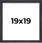 19x19 Shadow Box Frame Contemporary Black Finish | 1'' Depth of Usable Space| Interior Size 19x19 Inches| UV Resistant Acrylic, 