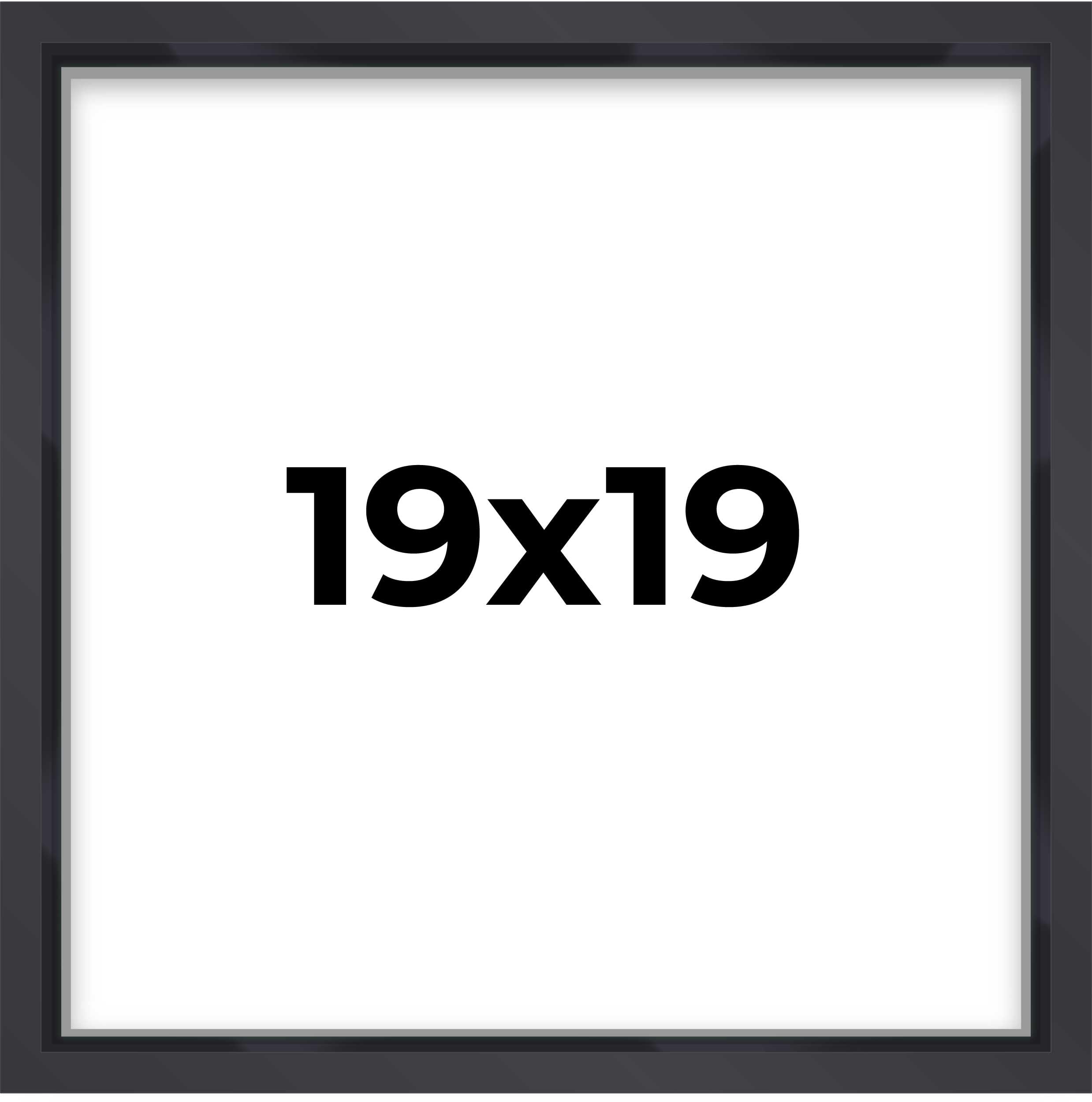 19x19 Shadow Box Frame Contemporary Black Finish | 1'' Depth of Usable Space| Interior Size 19x19 Inches| UV Resistant Acrylic, 