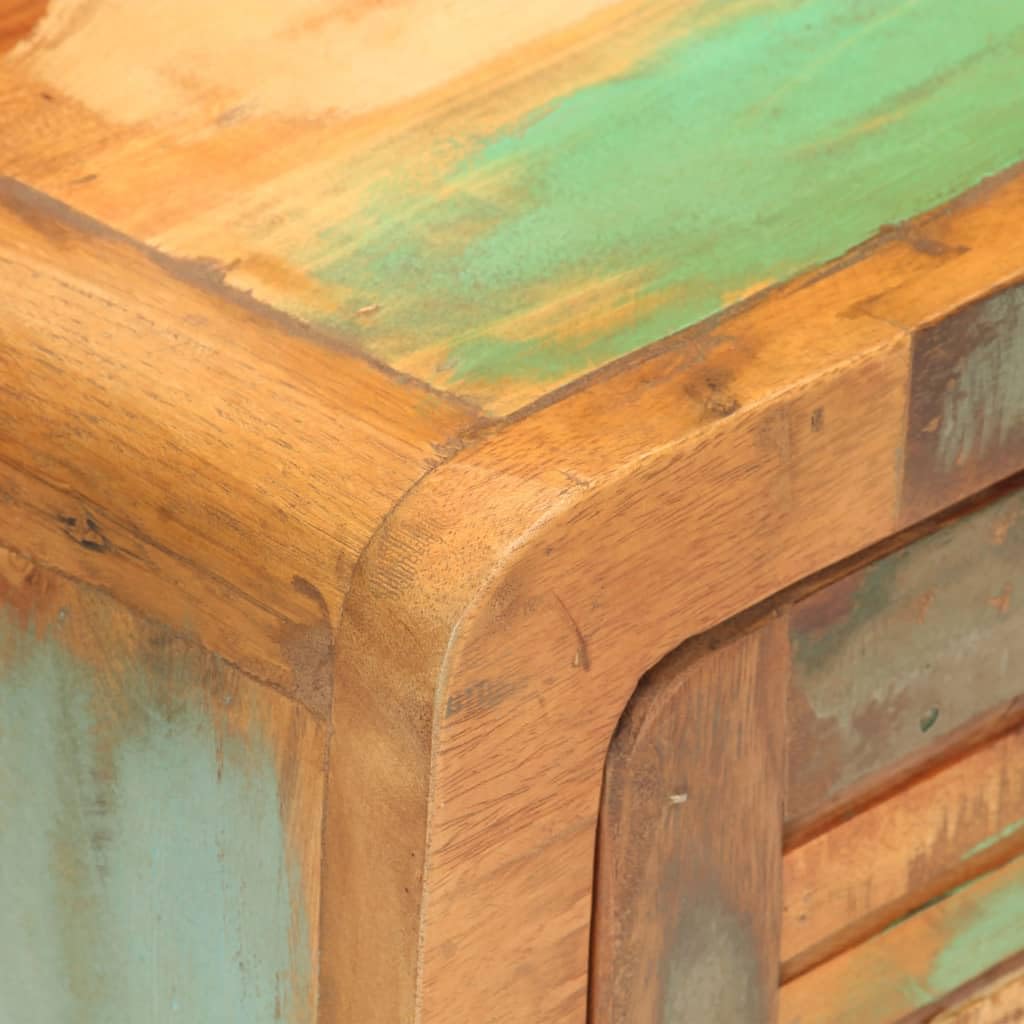 vidaXL Bedside Cabinet Side Table Nightstand Wooden Storage Telephone Stand Bedroom Interior Living Room Home Furniture Solid Reclaimed Wood