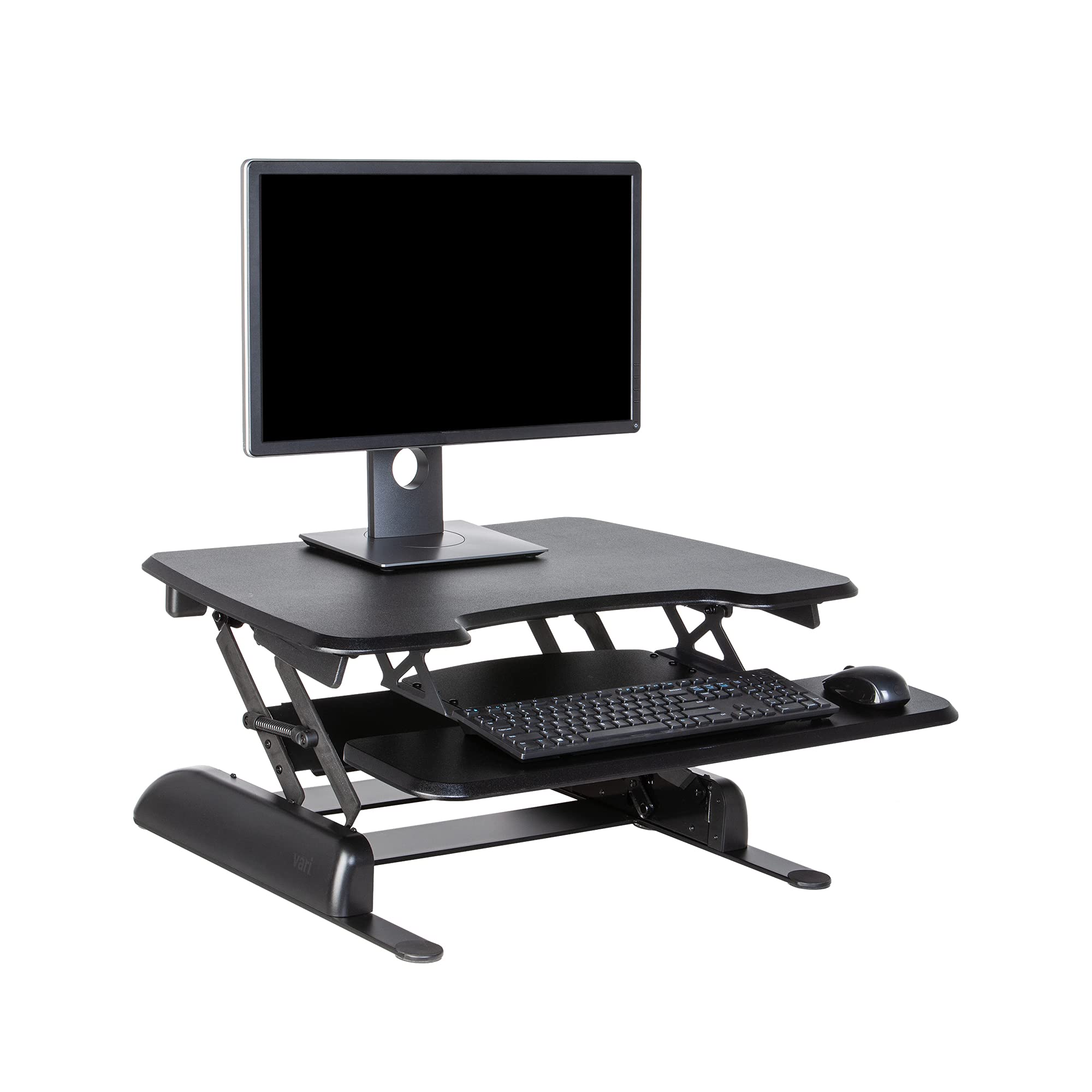 Vari - VariDesk Essential 30 - Two-Tier Standing Desk Converter for Home Office - Adjustable Sit Stand Desk with 11 Height Setti