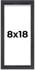 8x18 Shadow Box Frame Contemporary Black Finish | 1'' Depth of Usable Space| Interior Size 8x18 or 18x8 Inches| UV Resistant Acr