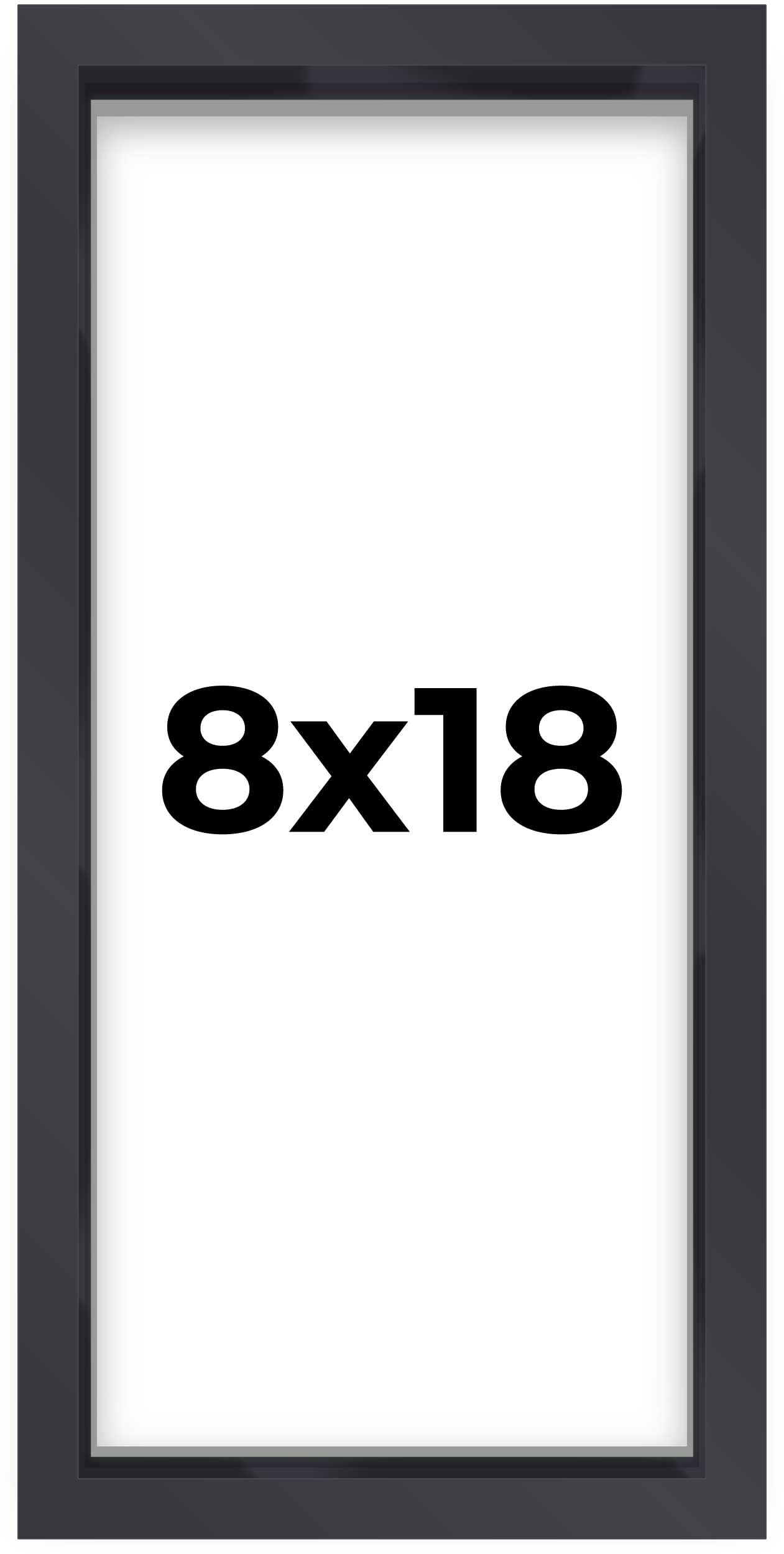 8x18 Shadow Box Frame Contemporary Black Finish | 1'' Depth of Usable Space| Interior Size 8x18 or 18x8 Inches| UV Resistant Acr