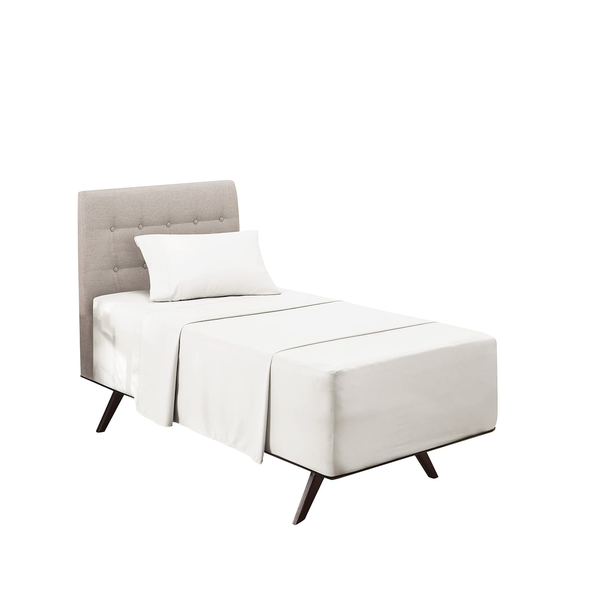 Hearth & Harbor Bed Linen Set - 3Pc Twin Xl Sheet Set, Soft Luxury Microfiber, Fits Up To 24' Mattress, Deep Pocket, White