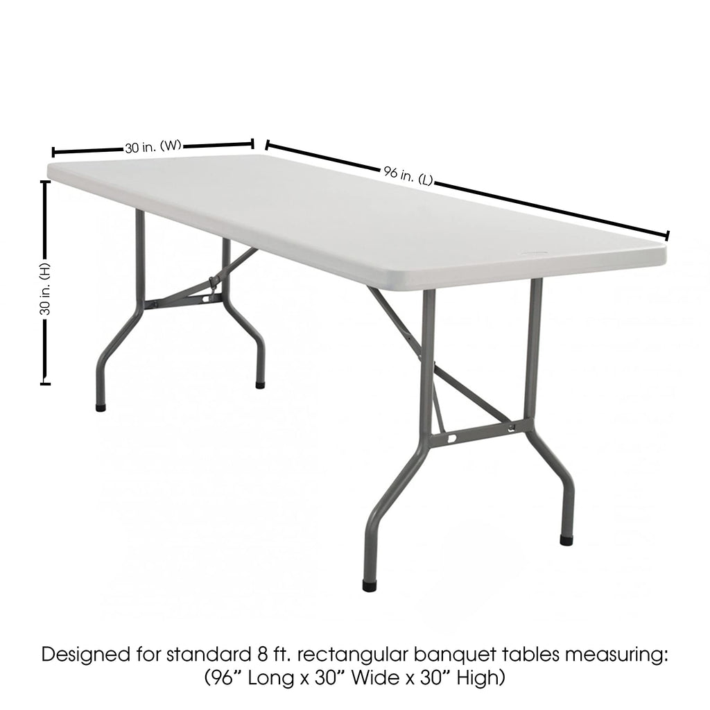 Your Chair Covers - 8 Ft Rectangular Fitted Spandex Tablecloths, Stretch Elastic Table Cover For Long Patio, Party, Birthday, Vendor Table - Black And White Checkered
