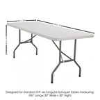 Your Chair Covers - 8 Ft Rectangular Fitted Spandex Tablecloths, Stretch Elastic Table Cover For Long Patio, Party, Birthday, Vendor Table - Black And White Checkered